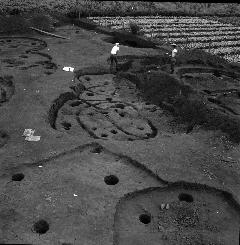 膳棚遺跡の遺構の写真