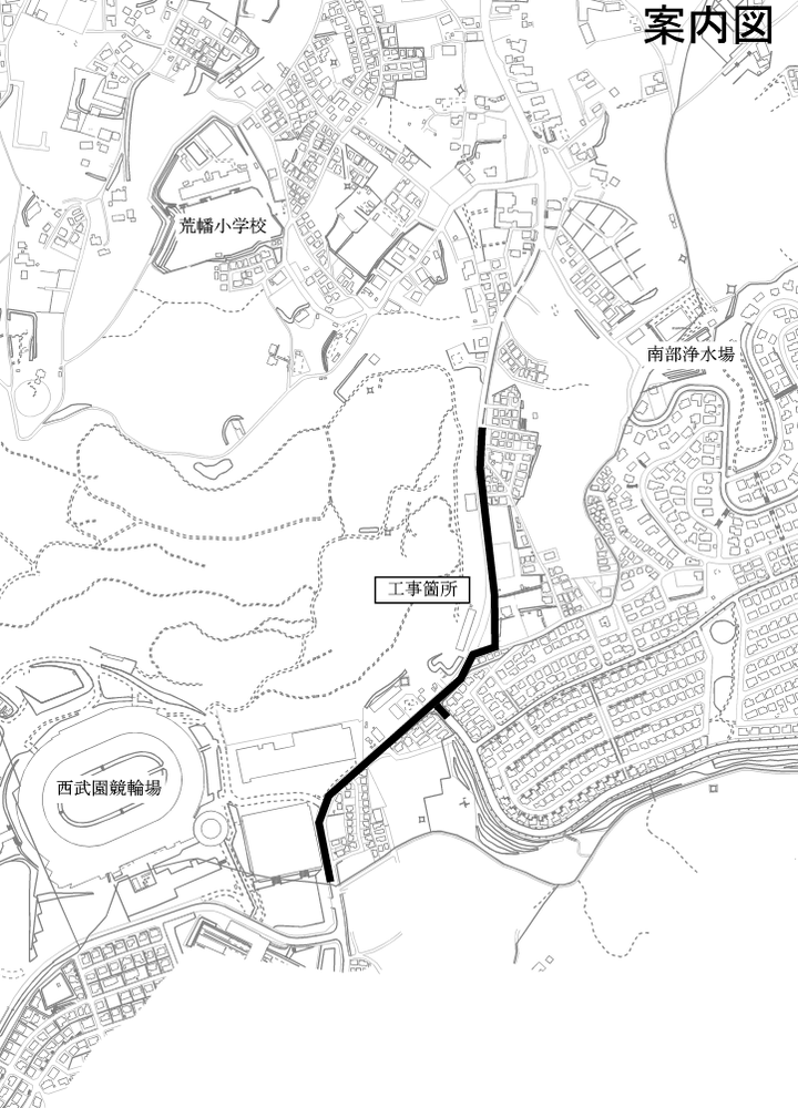 吾妻地区配水管更新第2号工事(ゼロ債務）案内図の画像