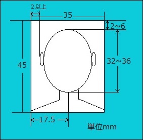 写真の規格が書かれた画像